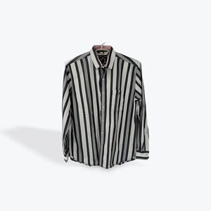 Mens‎ Twills Campus Striped Long Sleeve Button Up Shirt XL